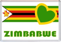 Zimbabwe - Love Zimbabwean Towns & Cities Flag - Jumbo Fridge Magnet Souvenir Gift Present