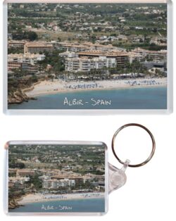 Albir - Spain - Jumbo Fridge Magnet & Double Sided Large Keyring Key Fob Chain Ring Gift Present Souvenir