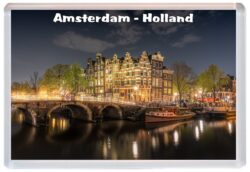 Amsterdam - Holland - Jumbo Fridge Magnet Souvenir Gift Present Bridges 20H6