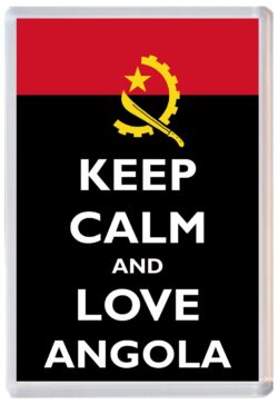 Keep Calm and Love Angola - Jumbo Fridge Magnet Souvenir Gift Present