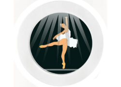 Ballet Dancer Flag - Car Tax Disc Permit Window Holder - Reusable