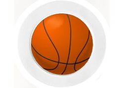 Basketball - Car Tax Disc Permit Window Holder - Reusable