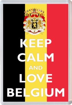 Keep Calm and Love Belgium - Jumbo Fridge Magnet Souvenir Gift Present