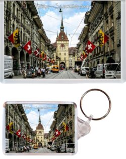 Bern - Switzerland - Jumbo Fridge Magnet & Double Sided Large Keyring Key Fob Chain Ring Gift Present Souvenir