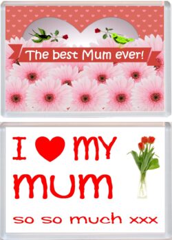 Best & I Love Mum (2 PACK) - Jumbo Fridge Magnet Souvenir Gift Present