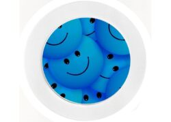 Blue Smiley Face - Car Tax Disc Permit Window Holder - Reusable