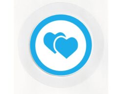 Blue Love Hearts - Car Tax Disc Permit Window Holder - Reusable