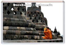 Borobudur - Indonesia - Jumbo Fridge Magnet Souvenir Gift Present 20I2