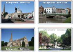 Bridgwater - Somerset - 4 PACK - Jumbo Fridge Magnet Souvenir Gift Present