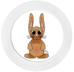 Big Ears Bunny - Car Tax Disc Permit Window Holder - Reusable