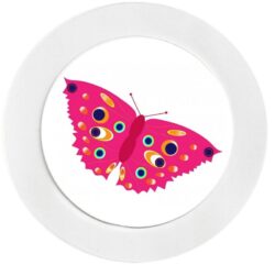Pink Butterfly - Car Tax Disc Permit Window Holder - Reusable