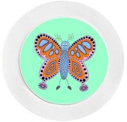 Funky Butterfly - Car Tax Disc Permit Window Holder - Reusable