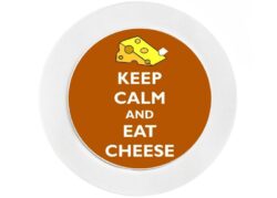 Keep Calm and Eat Cheese - Car Tax Disc Permit Window Holder - Reusable