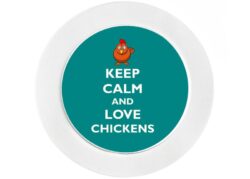 Keep Calm and Love Chickens - Car Tax Disc Permit Window Holder - Reusable
