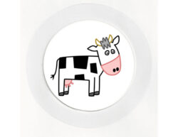 Cartoon Cow - Car Tax Disc Permit Window Holder - Reusable