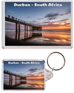 Durban - South Africa - Jumbo Fridge Magnet & Double Sided Large Keyring Key Fob Chain Ring Gift Present Souvenir