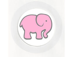 Pink Elephant - Car Tax Disc Permit Window Holder - Reusable