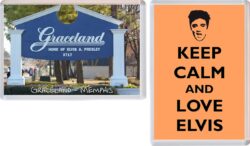 Keep Calm Love Elvis / Graceland (2 PACK) - Jumbo Fridge Magnet Souvenir Gift Present