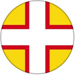 Dorset County Flag - 59mm Badge/Badges Gift Present Souvenir
