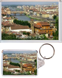 Florence - Italy - Jumbo Fridge Magnet & Double Sided Large Keyring Key Fob Chain Ring Gift Present Souvenir