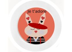 French Bunny - Car Tax Disc Permit Window Holder - Reusable