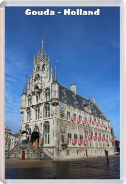 Gouda - Holland - Jumbo Fridge Magnet Souvenir Gift Present Bridges 20H1