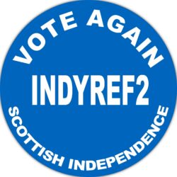 IndyRef2 - Vote Again - TWO PACK - Car Bumper Laptop Window Decal Sticker Statement Quote Scottish Referendum Independence