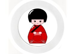 Japanese Kimono Doll - Car Tax Disc Permit Window Holder - Reusable