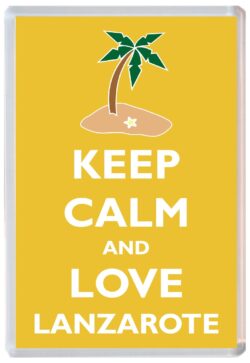 Keep Calm and Love Lanzarote - Jumbo Fridge Magnet Souvenir Gift Present