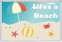 Lifes a Beach - Cruise Ship - Jumbo Fridge Magnet Souvenir Gift Present