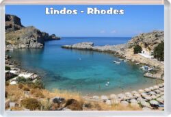 Lindos - Rhodes - Greece - Jumbo Fridge Magnet Souvenir Gift Present 20G3