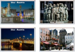 Linz - Austria - 4 PACK - Jumbo Fridge Magnet Souvenir Gift Present