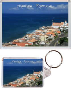 Madeira - Portugal - Jumbo Fridge Magnet & Double Sided Large Keyring Key Fob Chain Ring Gift Present Souvenir