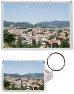 Marmaris - Turkey - Jumbo Fridge Magnet & Double Sided Large Keyring Key Fob Chain Ring Gift Present Souvenir