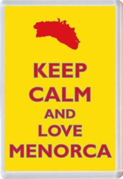 Keep Calm and Love Menorca - Jumbo Fridge Magnet Souvenir Gift Present
