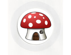 Mushroom House - Car Tax Disc Permit Window Holder - Reusable