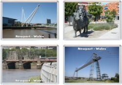 Newport - Gwent - Wales - 4 PACK - Jumbo Fridge Magnet Souvenir Gift Present