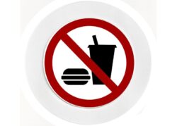 No Food & Drink - Car Tax Disc Permit Window Holder - Reusable