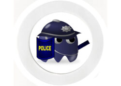 Police Pacman - Car Tax Disc Permit Window Holder - Reusable