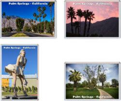 Palm Springs - California - USA - 4 PACK - Jumbo Fridge Magnet Souvenir Gift Present