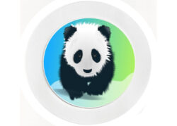 Cute Panda - Car Tax Disc Permit Window Holder - Reusable