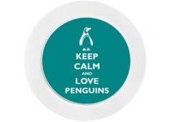 Keep Calm and Love Penguins - Car Tax Disc Permit Window Holder - Reusable