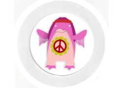 Hippy Penguin - Car Tax Disc Permit Window Holder - Reusable
