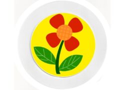 Red Flower - Car Tax Disc Permit Window Holder - Reusable