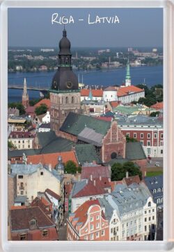 Riga - Latvia - Jumbo Fridge Magnet Souvenir Gift Present 16L1