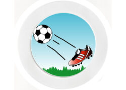 Football Boot & Ball - Car Tax Disc Permit Window Holder - Reusable