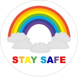 Stay Safe - TWO PACK - Car Bumper Laptop Window Decal Sticker