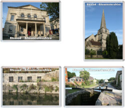 Stroud - Gloucestershire - 4 PACK - Jumbo Fridge Magnet Souvenir Gift Present
