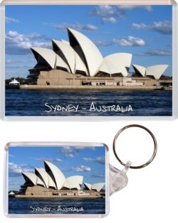 Sydney – Australia – Jumbo Fridge Magnet & Double Sided Large Keyring Key Fob Chain Ring Gift Present Souvenir
