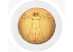 The Vitruvian Man - Car Tax Disc Permit Window Holder - Reusable